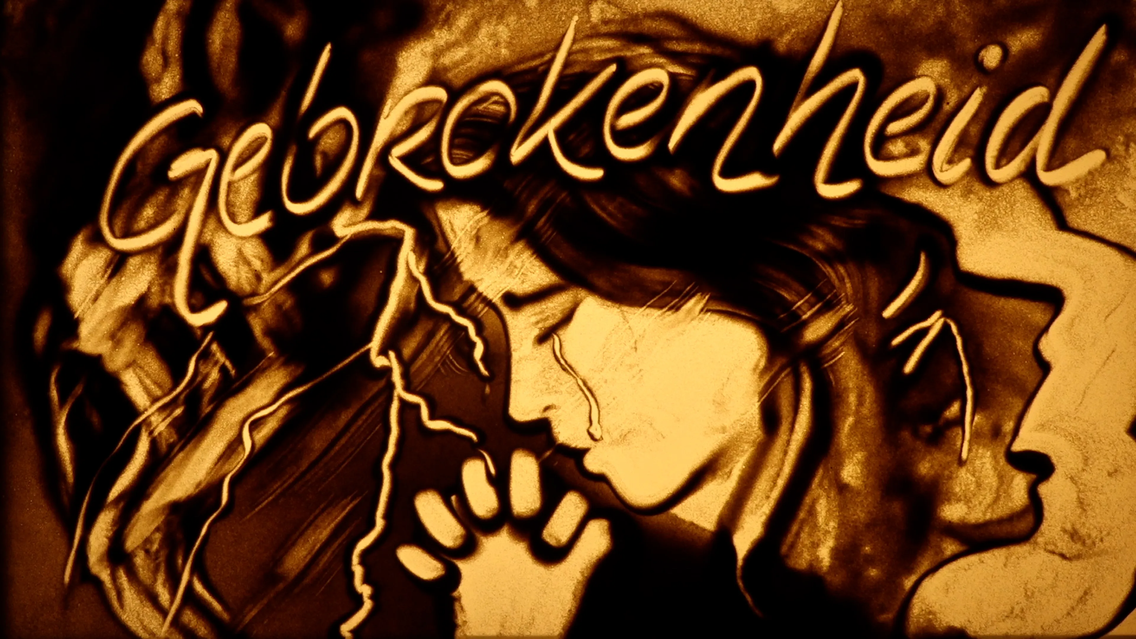 Wauw! Zandschildering bij 'Wat als Uw zegen komt door regen'